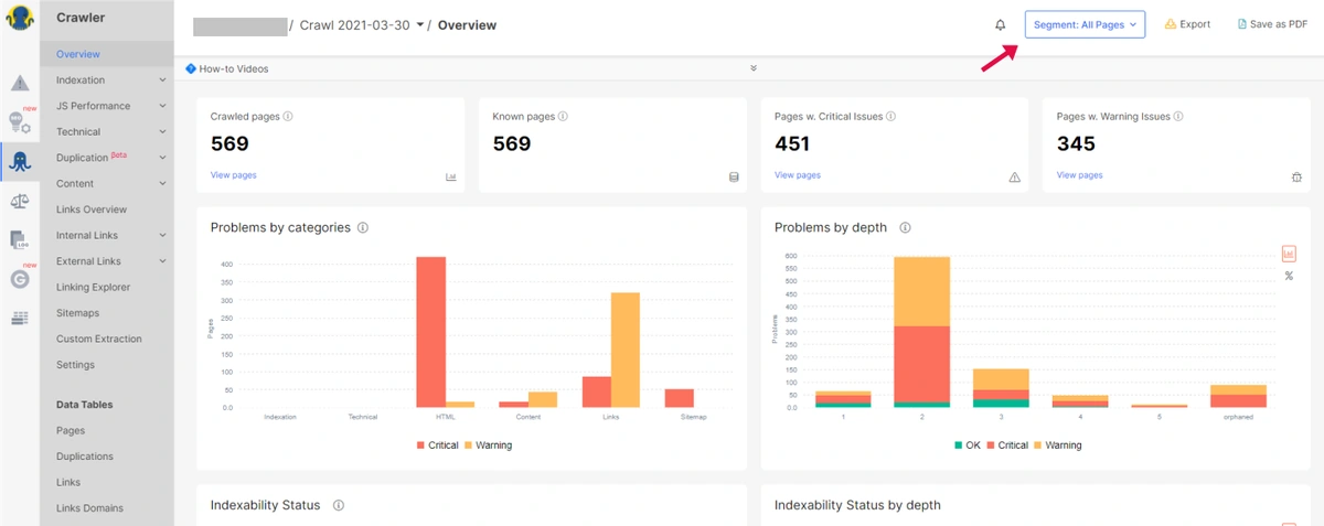 All Pages Crawl - JetOctopus