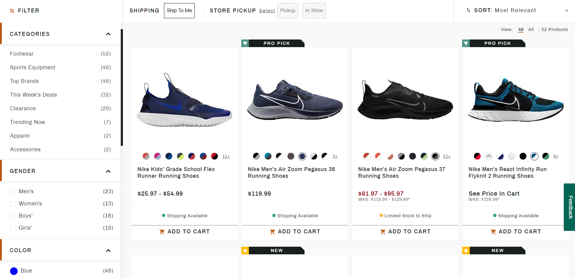 Shoes Keyword Examples