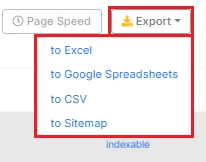 URLs blocked by robots.txt -export the data - JetOctopus