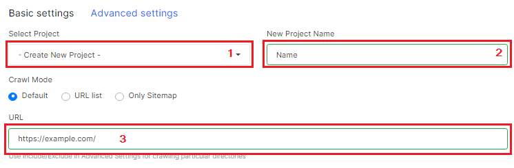 How to configure a crawl of your website - Basic settings - JetOctopus