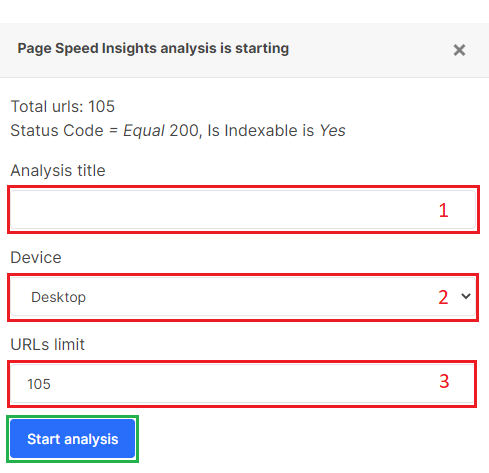 How to analyze Core Web Vitals with JetOctopus - Step 5