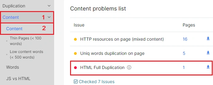 How to check for duplicate content - Step 7 - JetOctopus How to check for duplicate content - Step 7 - JetOctopus