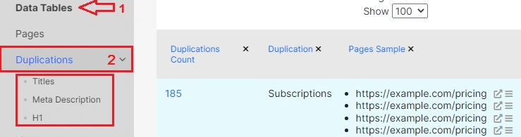 How to check for duplicate content - Step 8 - JetOctopus How to check for duplicate content - Step 8 - JetOctopus