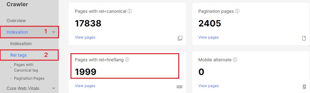 How to check hreflang with JetOctopus - STEP 3 - JetOctopus