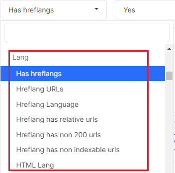 How to check hreflang with JetOctopus - STEP 4 - JetOctopus