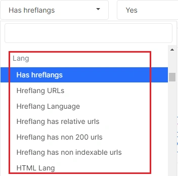 How to check hreflang with JetOctopus - STEP 4 - JetOctopus