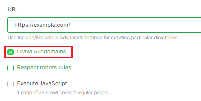 How to crawl subdomains - JetOctopus