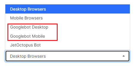 How to view a website as a Googlebot using JetOctopus - 1