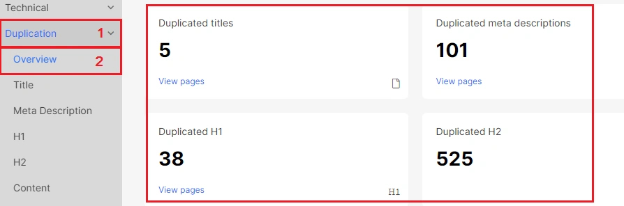 The easy way to check for duplicate content - Step 2 - JetOctopus The easy way to check for duplicate content - Step 2 - JetOctopus