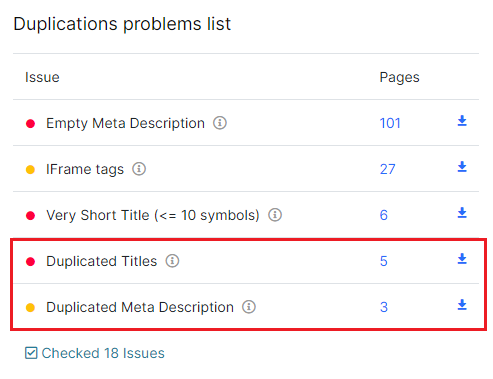 The easy way to check for duplicate content - Step 3 - JetOctopus