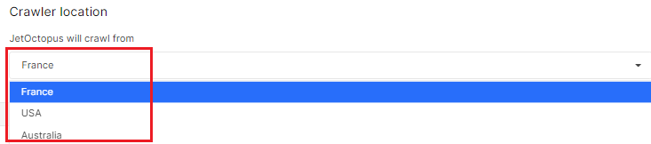 How to configure the crawler’s location - JetOctopus