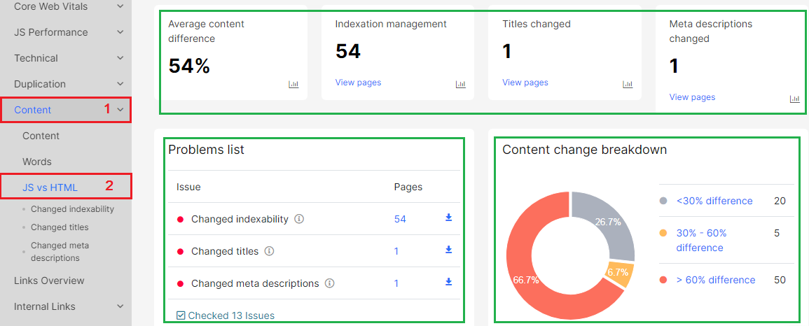 How to check JS website with JetOctopus - step 10