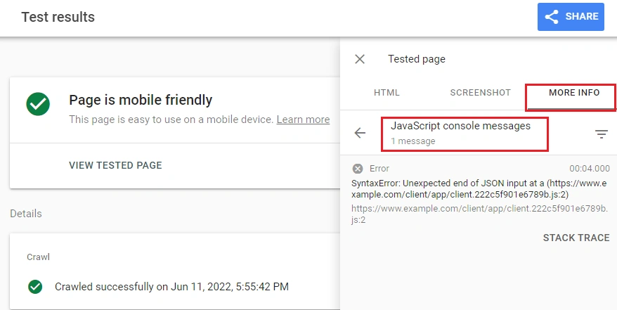 How to check JS website with JetOctopus - step 8