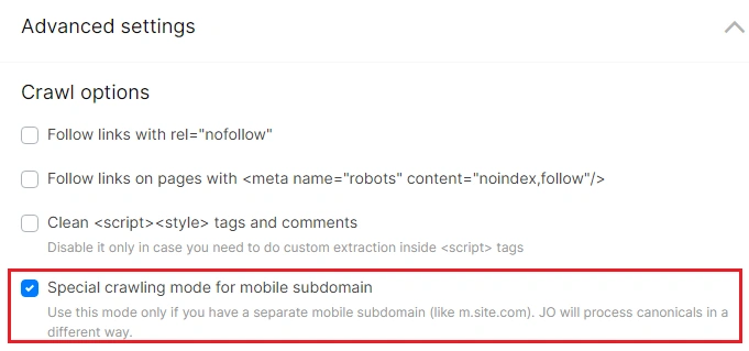 How to check canonicals with JetOctopus - step 2 How to check canonicals with JetOctopus - step 2