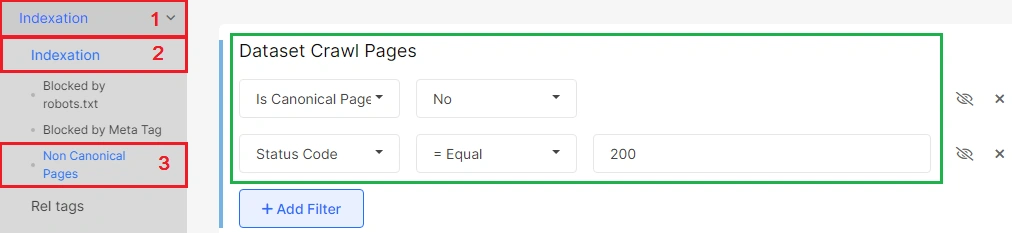 How to check canonicals with JetOctopus - step 4 How to check canonicals with JetOctopus - step 4