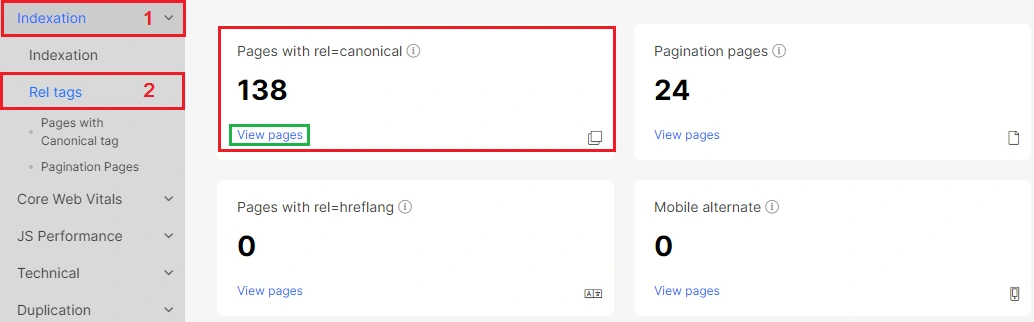 How to check canonicals with JetOctopus - step 6 How to check canonicals with JetOctopus - step 6