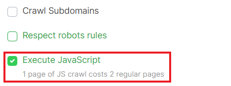 How to configure crawl for JavaScript websites - JetOctopus - Step 2