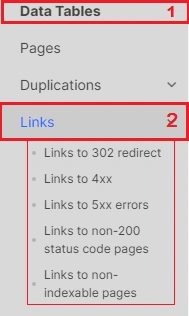 How to find links to broken pages - Step 1 - JetOctopus