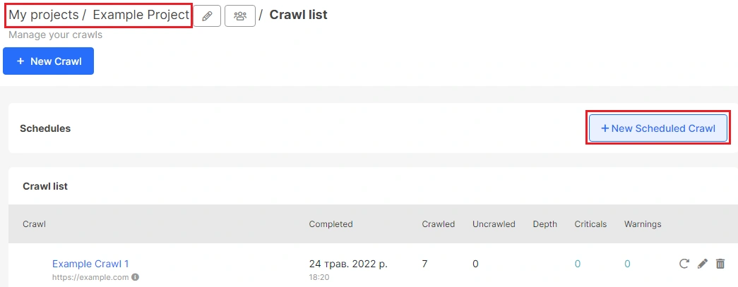 How to schedule a crawl - JetOctopus - Step 1 How to schedule a crawl - JetOctopus - Step 1