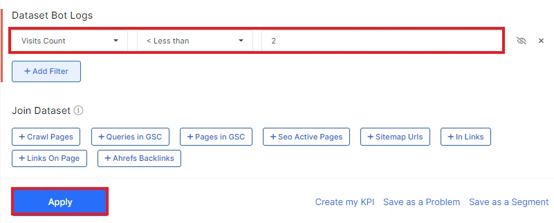 How to analyze the URLs most and least visited by GoogleBot with JetOctopus - 4