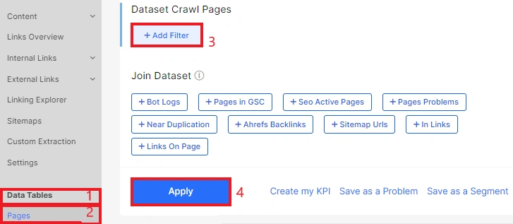 How to check image count on the page with JetOctopus - Step 2