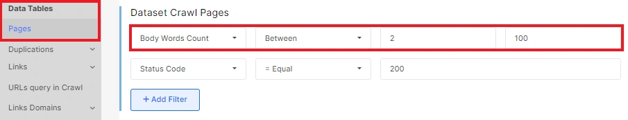How to check pages with low content words - JetOctopus - 5 How to check pages with low content words - JetOctopus - 5