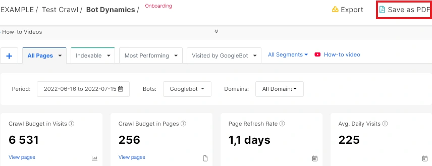 How to share a report from JetOctopus - 1 How to share a report from JetOctopus - 1