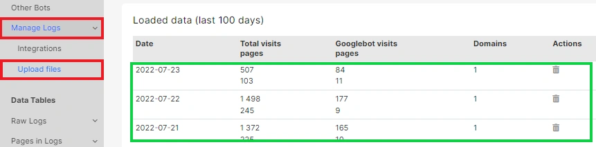 Why is not all the traffic of search robots displayed in the logs - JetOctopus - 5