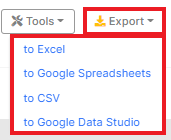 How to analyze external domains in your website code with JetOctopus - 7 - export