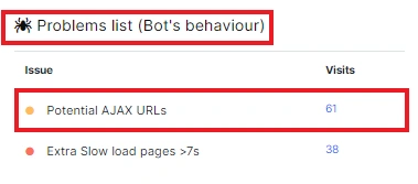 How to check Ajax URLs in logs with JetOctopus - 1 How to check Ajax URLs in logs with JetOctopus - 1