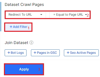 How to find URLs that redirect back to itself with JetOctopus - 3