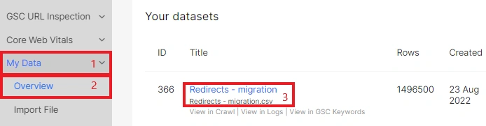 How to check redirects during a website migration with JetOctopus - 3