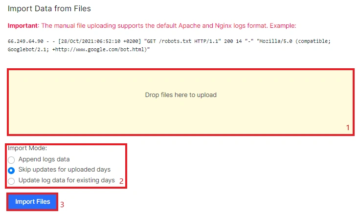 How to integrate logs manually - JetOctopus LogAnalyzer - 2 How to integrate logs manually - JetOctopus LogAnalyzer - 2