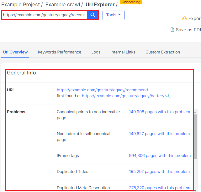 Product Update. URL Explorer Tool all SEO insights by URL in one place - JetOctopus -2