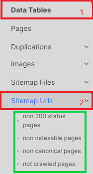 Product Update. Introducing New Datatables in Sitemaps Dataset - JetOctopus crawler - 2