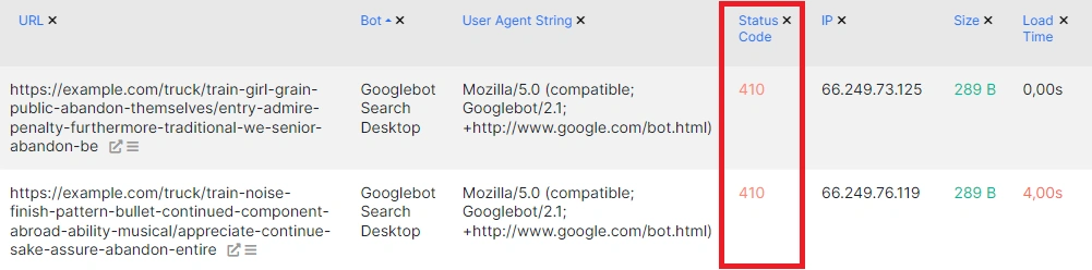 410 Gone understanding and analyzing status codes in log files - JetOctopus - 5 410 Gone understanding and analyzing status codes in log files - JetOctopus - 5