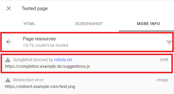 How to find JS blocked requests - JetOctopus SEO Crawler 2