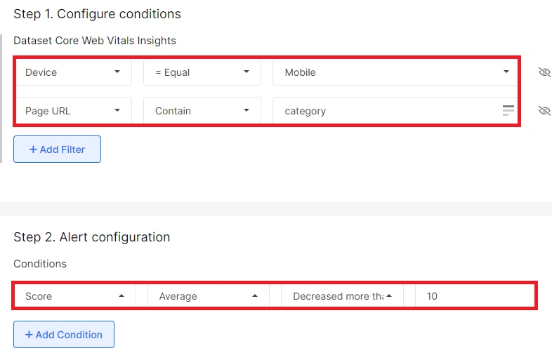 How to monitor Core Web Vitals - setting up alerts - JetOctopus - 4