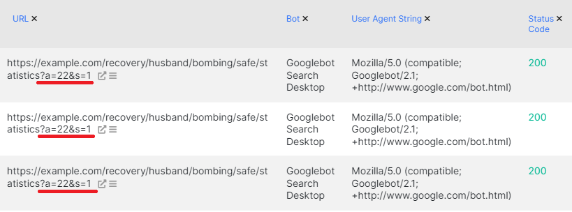 URLs Query in Logs report - practical tips - 3