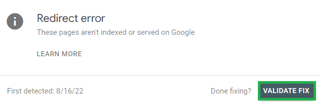 How to fix redirect errors in Google Search Console 8