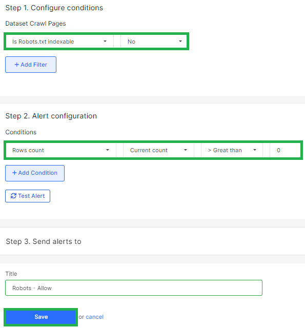 How to receive a quick notification if an important page is blocked by the robots.txt file 3