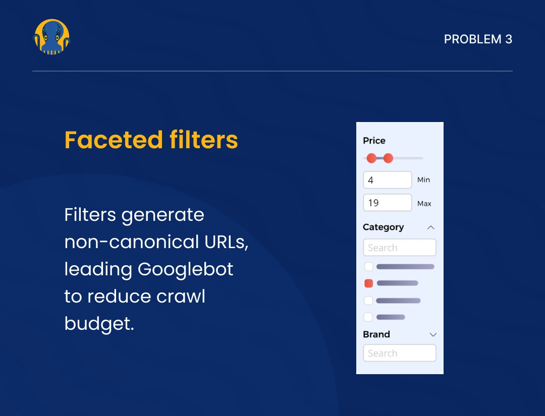 Faceted filters as a SEO problem
